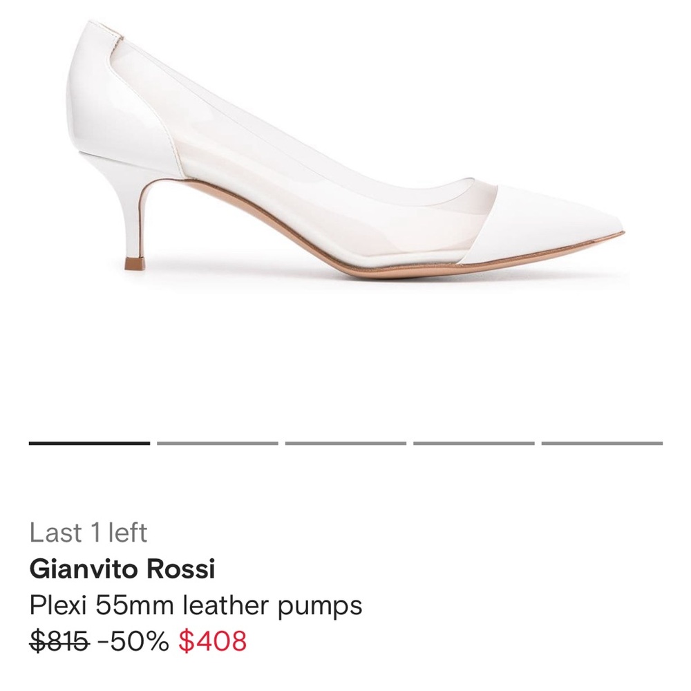 Gianvito Rossi 55mm Patent Cap Toe PVC (Plexi) Pump in White